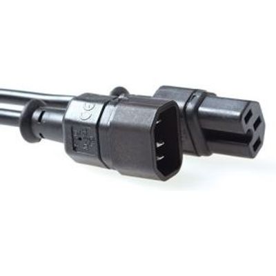 ACT Netsnoer C14 - C15 zwart 0,6 m