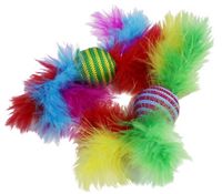 Cat &apos;n&apos; Caboodle bal met ratel en veren