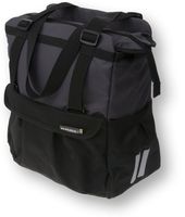 Basil shopper xl - sportieve en trendy fietstas voor boodschappen en strand, zwart/antraciet, 20l