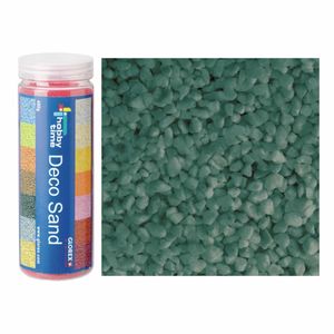 Fijn decoratie zand/kiezels turquoise 480 gram   -