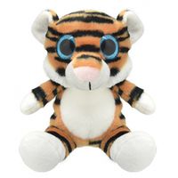 Pluche tijger knuffel 19 cm     -