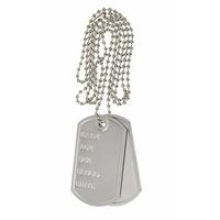 Ketting met dogtags - zilver - soldaten accessoires volwassenen