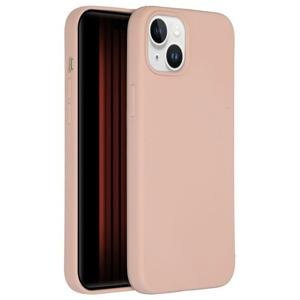 Accezz Liquid Silicone Backcover met MagSafe iPhone 15 Plus Telefoonhoesje Roze