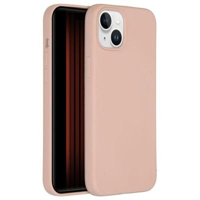 AccezzLiquid Silicone Backcover met MagSafe iPhone 15 Plus Telefoonhoesje Roze