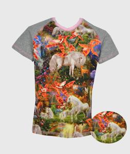 T-shirt Unicorns Fantasy Grey