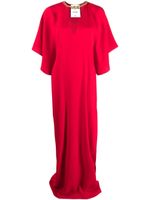 Moschino robe longue à idétail de chaîne - Rouge