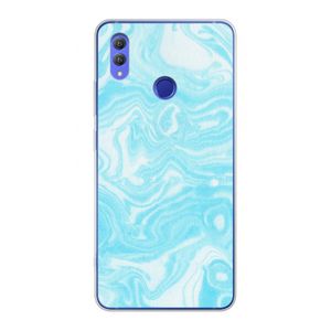 Waterverf blauw: Honor Note 10 Transparant Hoesje