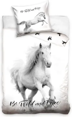 Animal Pictures Dekbedovertrek Paard wit - 140 x 200 cm - Katoen