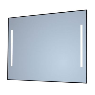 Spiegel Sanicare Q-Mirrors 65x70 cm Rechthoek Met Links & Rechts LED Warm White, Omlijsting Aluminium incl. ophangmateriaal Zonder Schakelaar