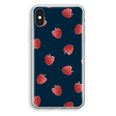 Framboosjes: iPhone X Transparant Hoesje