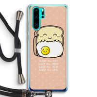 Sleep All Day: Huawei P30 Pro Transparant Hoesje met koord