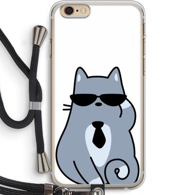 Cool cat: iPhone 6 PLUS / 6S PLUS Transparant Hoesje met koord