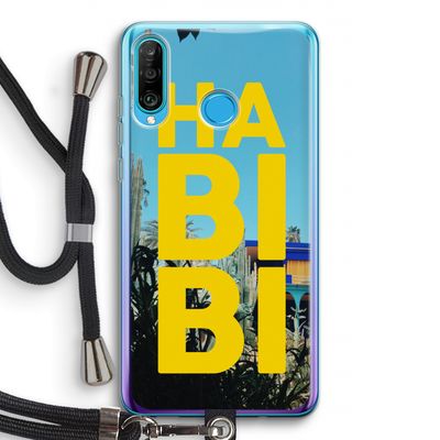 Habibi Majorelle : Huawei P30 Lite Transparant Hoesje met koord