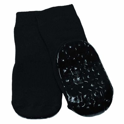 Anti-slip sokken | Kleur: Zwart | Maat: 39 - 42 | Rubberen onderlaag | Wasmachine wasbaar | Able2
