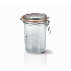 2x Luchtdichte weckpot transparant glas 1 liter - Weckpotten