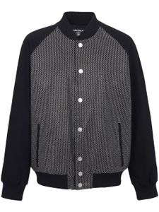 Balmain veste bomber à ornements strassés - Noir