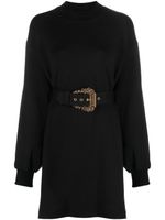 Versace Jeans Couture robe courte à taille ceinturée - Noir