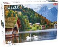 Tactic Puzzel Landscape: Swans on a Lake puzzel 500 stukjes - thumbnail