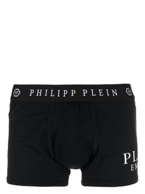 Philipp Plein boxer à taille à logo - Noir Philipp Plein boxer à taille à logo - Noir