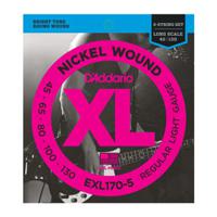 D'Addario EXL170-5TP Nickel Wound Regular Light 45-130 snaren voor vijfsnarige bas (2 sets)