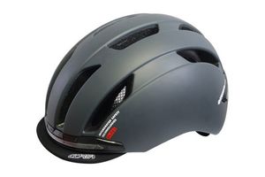 Qtcycletech Qt cycle tech helm led inmold urban flux mat d/grijs 58-61 cm 2810389