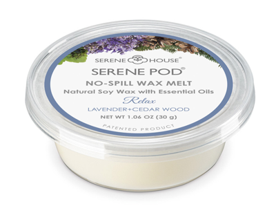 Serene No Spill Wax Melt Pod - Lavender & Cedar Wood
