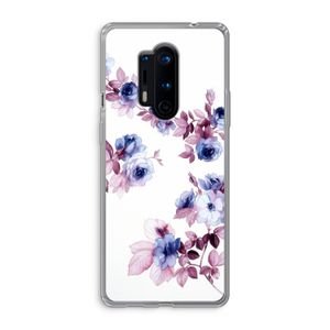 Waterverf bloemen: OnePlus 8 Pro Transparant Hoesje