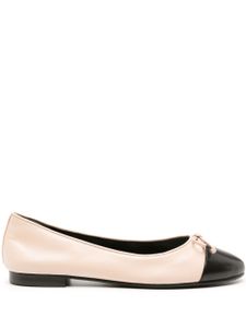 Tory Burch ballerines en cuir à motif Double T - Tons neutres