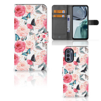 Motorola Moto G62 5G Hoesje Butterfly Roses - thumbnail