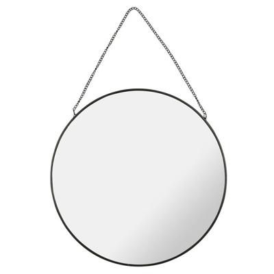 Wandspiegel Industrieel - metaal - rond - D29 cm - wanddecoratie spiegels