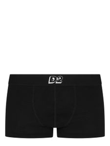 DSQUARED2 boxer en coton mélangé à logo imprimé - Noir