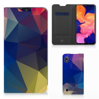 Samsung Galaxy A10 Stand Case Polygon Dark