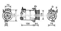 Ava Cooling Airco compressor FDAK478