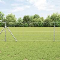 Weidehekwerk Zilver 25 x 0.8 m Gegalvaniseerd staal