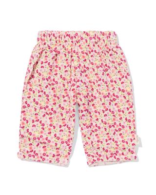 HEMA Newborn broek comfort fit mousseline bloemen ecru (ecru)