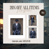 3-delig Tweed Pak Klassiek Navy Gekleurd Gespikkeld | Peaky Blinders
