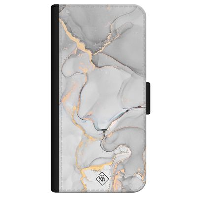 iPhone 12 mini flipcase - Marmer grijs