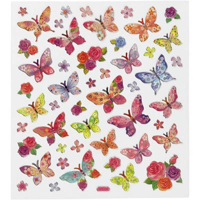 Creativ Company Stickers, vlinders, vel 15x16,5 cm, 1 vel Creativ Company Stickers, vlinders, vel 15x16,5 cm, 1 vel