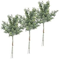 Atmosphera kunstplant 3 boeketten eucalyptus groen 64 cm