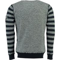 GN - heren sweater print - ronde hals - NAVY/WHITE - thumbnail
