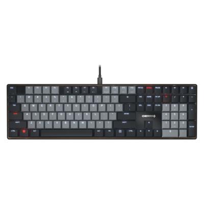 CHERRY kc 500 mx lp, toetsenbord (zwart, us lay-out, mx low profile 2.0 ivory, white led, pbt keycaps)