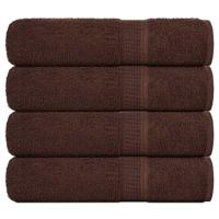 VidaXL Badhanddoeken frogn 4 st 100x150 cm 360 g/m² bruin