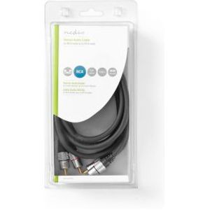 Stereo Audio Cable | 2x RCA Male - 2x RCA Male | 1.50 m | Anthracite