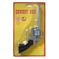 Verkleed speelgoed revolver/pistool metaal 8 schots - thumbnail