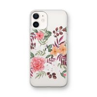 Hello in flowers: iPhone 12 mini Transparant Hoesje