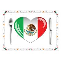 Placemat Mexicaans design - 10x stuks - 42 x 30 cm - 90g - Mexico