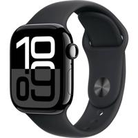 Apple Watch Series 10 GPS 42 mm Aluminium kast Sportband Zwart S/M