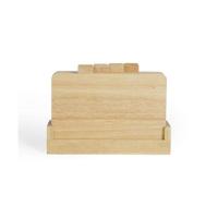 Set van 4 snijplanken - LIVOO - MES142 - Rubberhout - Met lipjes 26 x 18 cm - Opbergrek - thumbnail