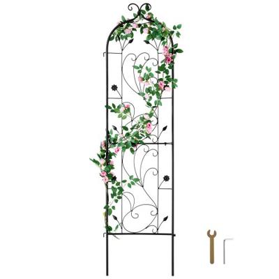 VEVOR Trellis, 38 x 152 cm, Trellis, roestvrij metalen trellis voor tuinbloemen, klimrozen trellis, komkommerondersteuning, klimhulp, decoratieve hoge clematis trellis voor binnenplaatsen en gazons