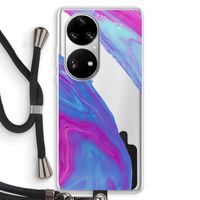 Zweverige regenboog: Huawei P50 Pro Transparant Hoesje met koord